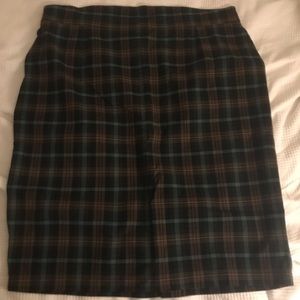 PUG plaid pencil skirt